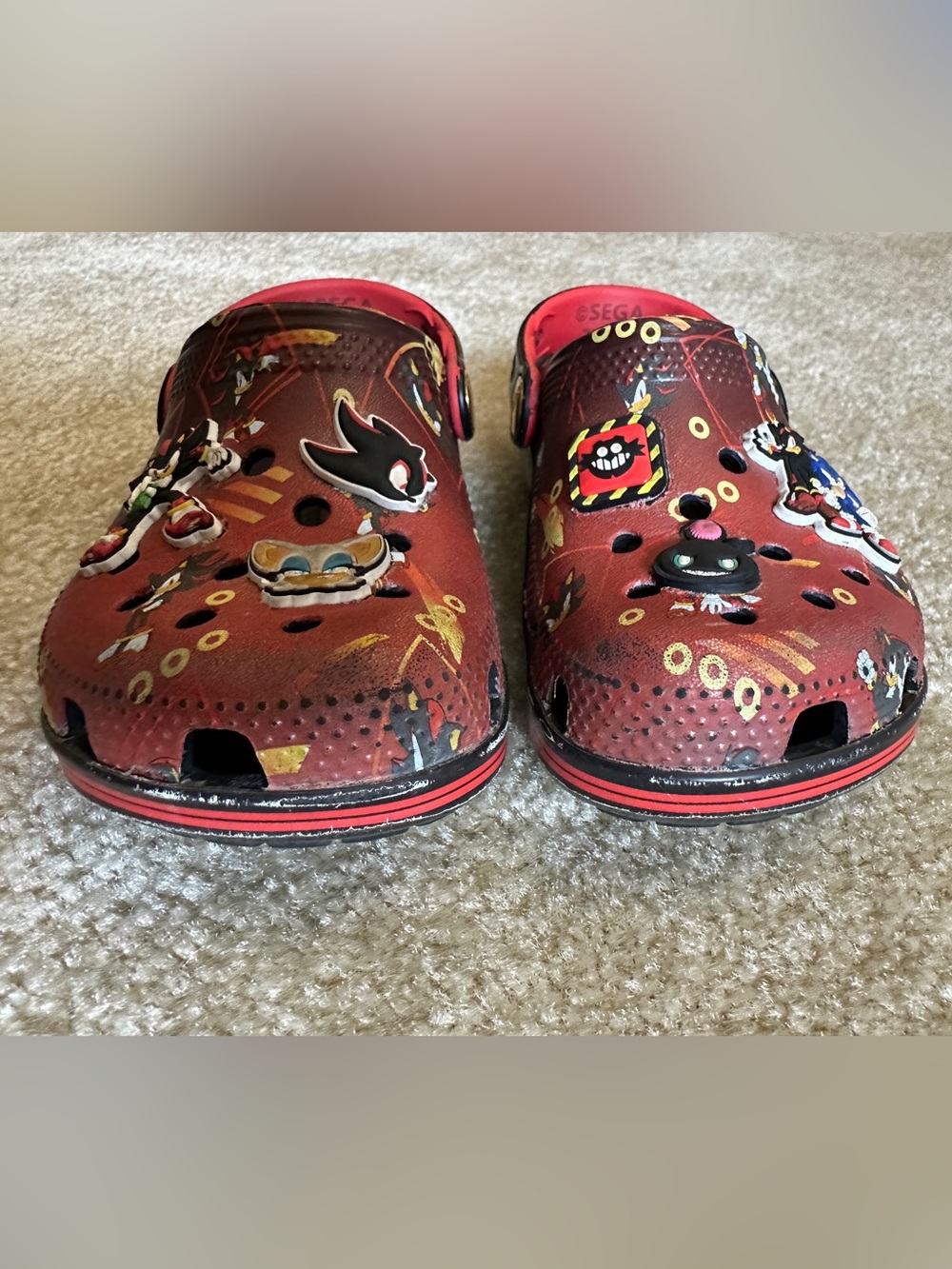 Kids Red Sonic and Shadow Crocs - Picture 5 of 5